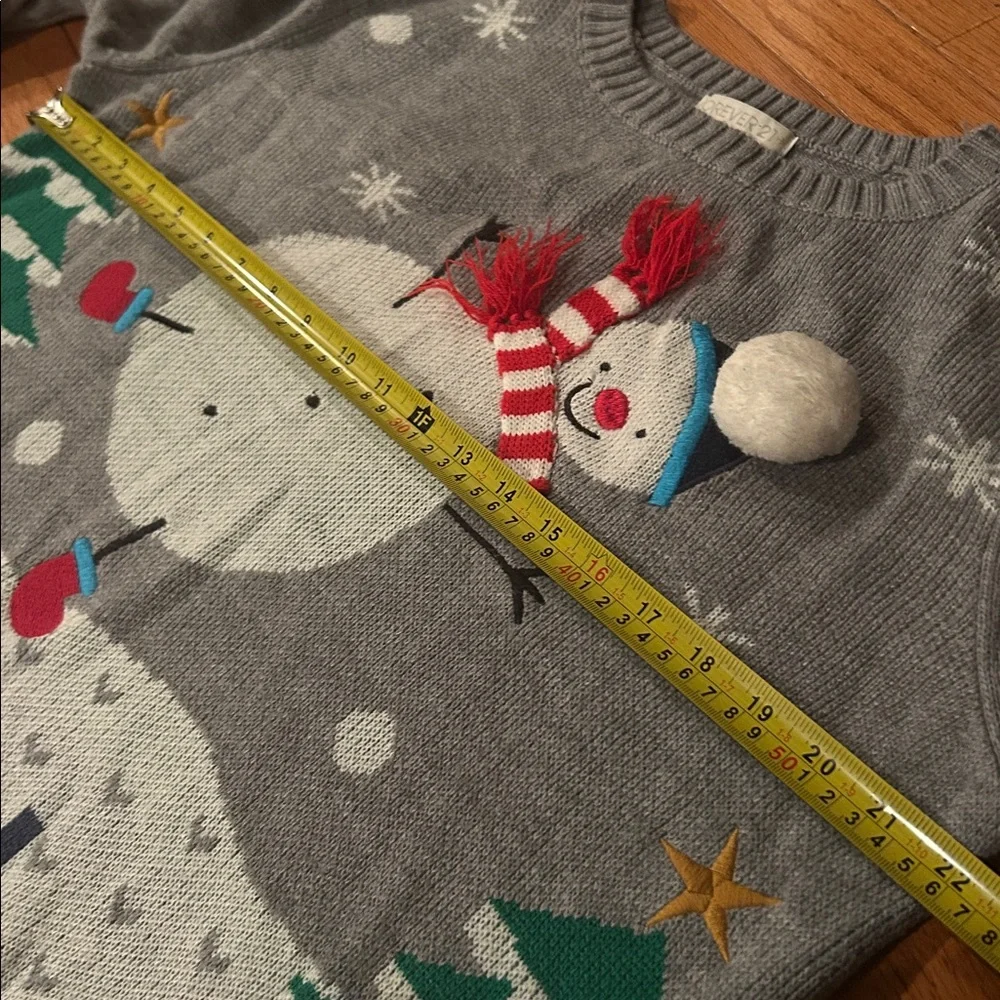 FOREVER 21 Ugly Christmas Sweater CHILL! snowmen Womens 1X